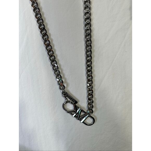 MICHAEL KORS logo silver metal chain link adjustable belt - Picture 4 of 6